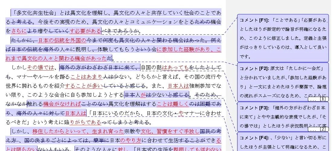 小論文 添削サンプル